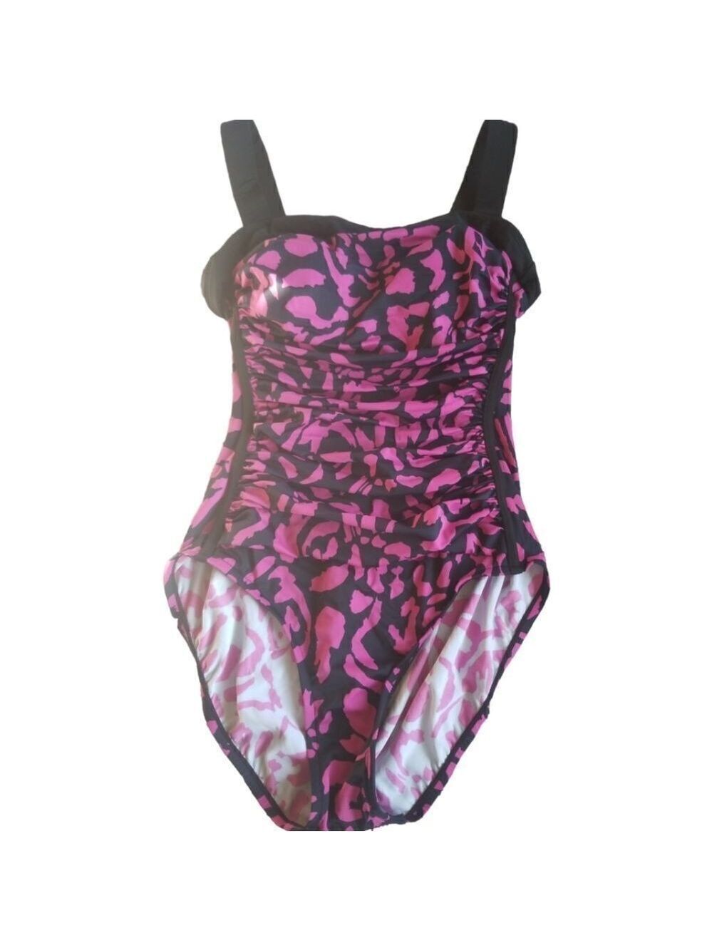 INC Internationals Concepts Animal Print One Piece Swimsuit SZ 10